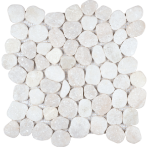 White Mini Opus Stone - stone tile